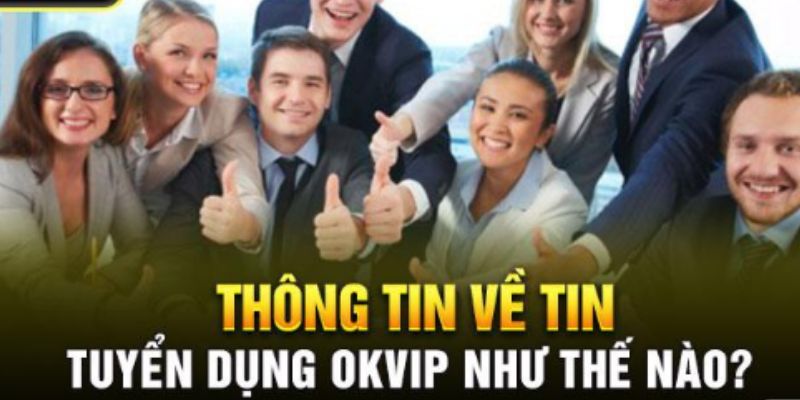 Các vị trí tuyển dụng OKVIP trong năm 2024